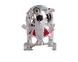 Shrinathji ji idol Silver plated Shrinathji statue 3.5 inches