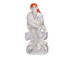 Sai Baba idol Silver plated sai baba statue 6 inches