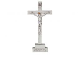 Jesus with cross Silver plated Jesus cross 5 inches