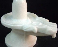 Marble Shivling statue white marble stone Shivling  10 inches