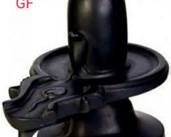Black Marble Shivling black marble stone Shivling statue 12 inches