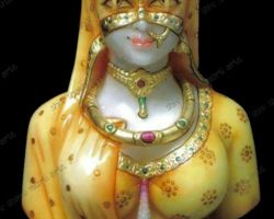 Marble women half sculpture bani thani Rajasthani Marble women statue code 2