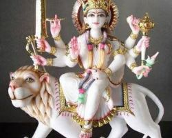 Marble stone durga idol  goddess Durga statue Marble stone big size  durga murti code 2
