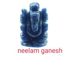 Neelam stone ganesh murti blue sapphire ganesh idol blue sapphire ganesh statue
