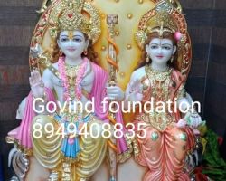 Sitaram Marble idol Ram sita Marble stone statue ramseeta sitting blessing  Marble murti ram darbar  3 feet