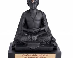 Vitthal idol sitting  Vitthal  sitting statue black