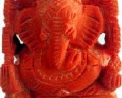 Moonga ganesh idol coral ganesh idol munga ganesh