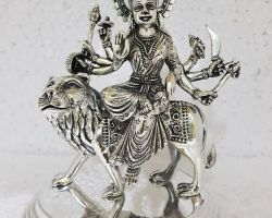 Silver durga idol pure silver goddess Durga idol Silver durga statue chandi ki maa Durga murti 5 inches