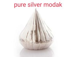 Silver Modak for ganapati pure silver modak for ganesh 2 inches