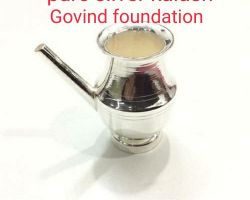 Pure silver Abhishek kalash Silver shantidhara kalash