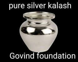 Pure silver kalash chandi ka kalash  4.5 inches
