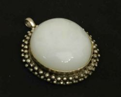 Stone pendant round shape oxidise moon stone pendant