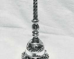 Silver Pooja bell pure silver ghanti chandi ki ghanti 6 inches