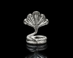 Silver Panchmukhi naag Silver naag chandi ka naag silver sheshnaag 3 inches
