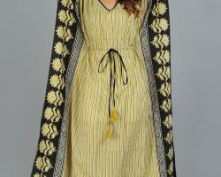 Kaftan long  handblock print vegetable dyed  pure cotton kaftan code 7