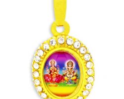Laxmi ganesh locket laxmi ganesh pendant glass framed with jerkin