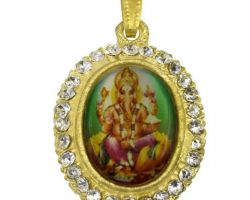 Ganesh locket ganesh pendant glass framed with jerkin