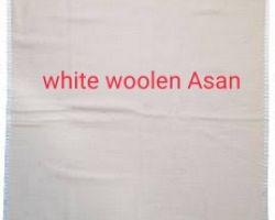 Woolen Asan white pure sheep yarn safed uni asan 30× 20 inches