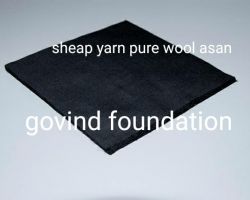 Woolen asan black pure sheep yarn wool Pooja asan  kala uni asan 28×20 inches