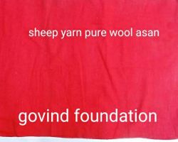 woolen asan red  pure wool sheep yarn woolen Pooja asan Lal uni asan 30×22inches