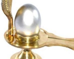 Parad lingam with brass stand  1.5 inches energized