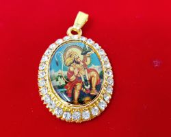 Hanuman locket Hanuman pendant glass framed with jerkin