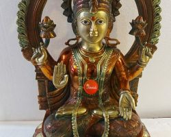 Panchdhatu laxmi idol panchdhatu goddess laxmi statue 19 inches