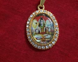 Shiv locket Shiv pendant bhole baba locket glass framed with jerkin