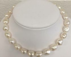 Pearl necklace white pearl 8mm necklace moti mala