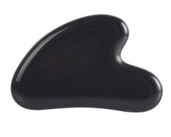 Obsidian gua sha stone natural black obsidian gua sha healing stone