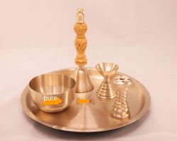 Bronze Pooja thali set kansa Pooja thali set
