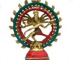 Natraj statue brass Natraj with stone work Natraj murti 6 inches