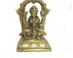 Laxmi idol brass laxmi statue in ring design 5.5 inches