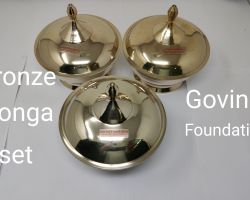 Bronze casserole bronze donga set of 3 kanse ka donga