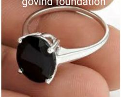Black Onyx ring black onyx silver ring round