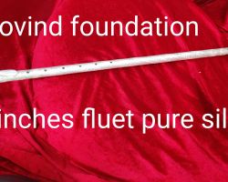 Silver flute big size chandi ki bansi pure silver flute 12 inches