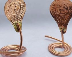 Copper nag nagin set copper snake pair