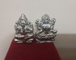 Parad lakshmi ganesh idol parad ke laxmi ganesh 1.5 inches