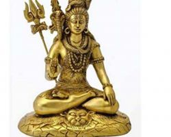 Brass Shiv idol brass Shiv statue 10 inches