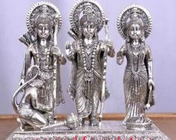 Sterling Silver Ramdarbar7 inches chandi ka ram darbar