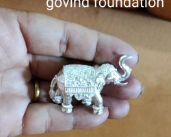 Silver elephant trunk up 15gm chandi ka thoss hathi