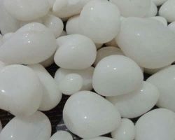 White pebbles white polished marble pebbles for garden and pot 5 kg pack