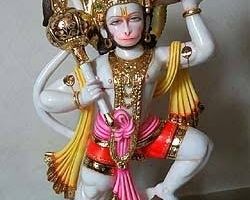 Marble Hanuman idol marble Hanuman statue holding mountain code 15 inches