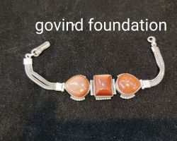 Sunstone silver bracelet sunstone bracelet in silver chain