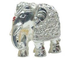 Silver Elephant trunk down 500gm chandi ka thoss hathi
