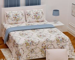 Bedsheet cotton double bed king size 108×108 Nandini milki