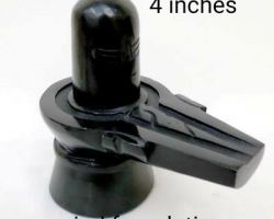 Marble black shivling black stone shivling 3 inches