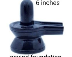Black stone shivling natural black stone shivling 5 inches