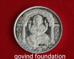 Silver ganesh coin pure silver coin 5 gm