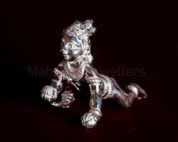 Silver laddu gopal idol 2 number laddu gopal in pure silver chandi ke laddu gopal
